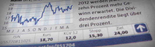 smallCharts €uro am Sonntag smallCharts im Einsatz bei €uro am Sonntag